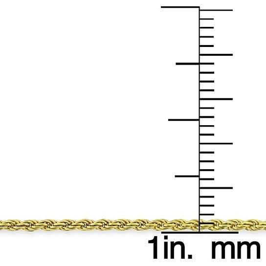 .925 Sterling Silver 1.5MM Diamond Cut Rope Chain Necklace